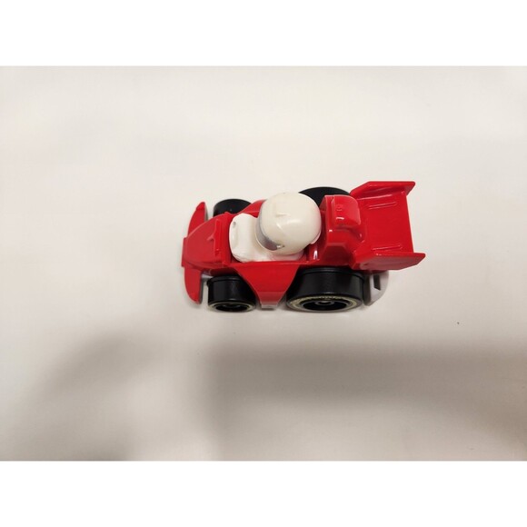 Fisher Price Little People Race Car Red Wheelies White Helmet - Picture 7 of 7